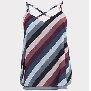 Torrid - MULTI STRIPE CHIFFON STRAPPY DOUBLE LAYER